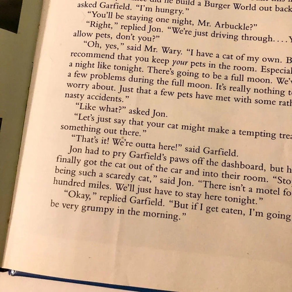 Vintage 1990 Garfields Scary Tales Book Grosset and Dunlap - Picture 11 of 16